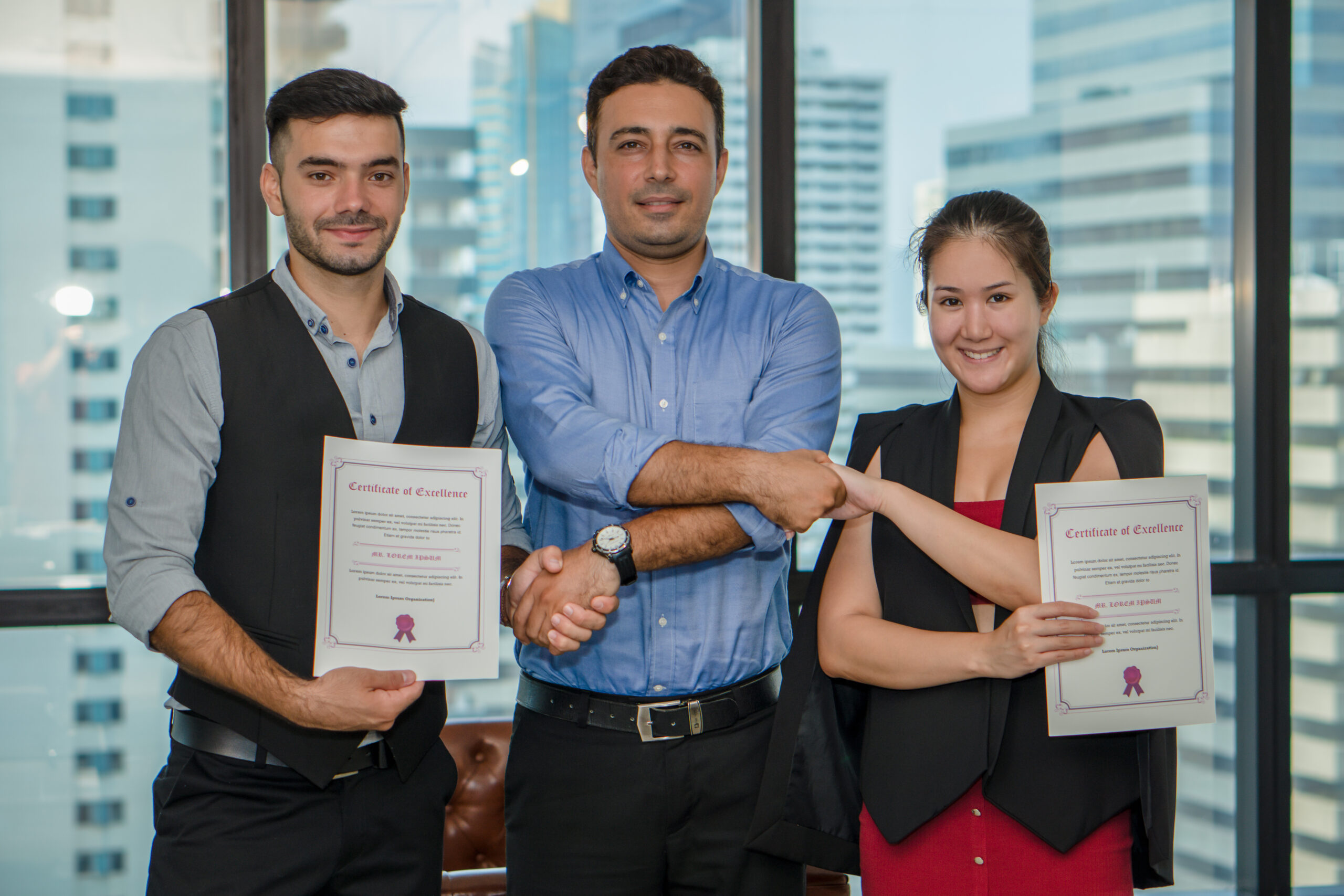 management giving cetificate